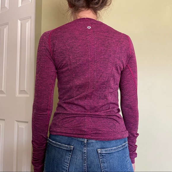 Lululemon Swiftly Tech Long Sleeve Shirt size 4 - magenta colour - Picture 2 of 2